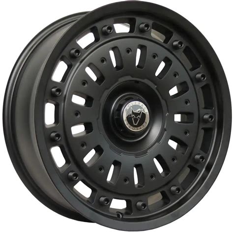 8x18 Wolfrace Explorer Explore 2 Matt Black Rivets Alloy Wheels Renault