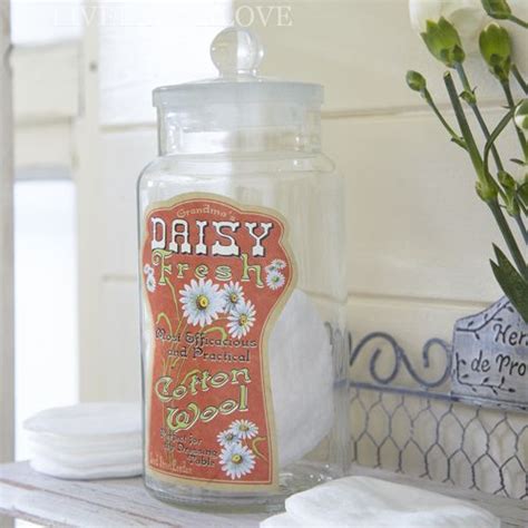 Thick and absorbent, they are woven in. Glass Cotton Wool Jar-Daisy Fresh (With images) | Vintage ...