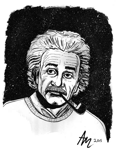Mckissen Illustrations Science Portraits Einstein