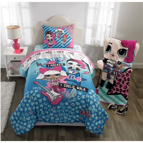 Lol Surprise Reversible Girls Twin Comforter And Sheet Set 4 Piece Bed