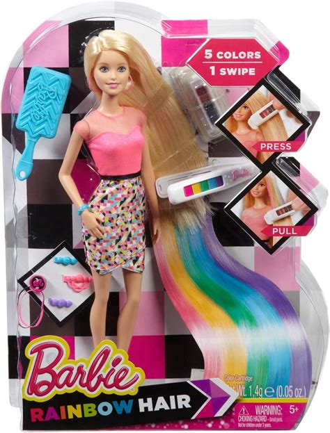 Barbie Girls Rainbow Hair Doll 2015 Collection Fuchsia Uk Clothing