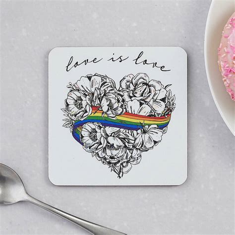 Love Is Love Single Coaster Gay Pride Supporting Lgbt By Victoria Eggs