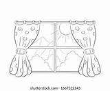 Coloring Window Shutterstock Illustrations sketch template