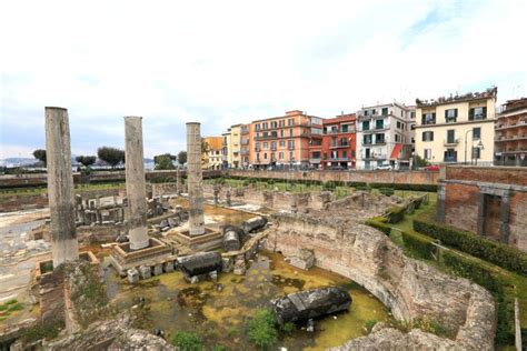 Ancient Roman Ruins Of Macellum In Pozzuoli Italy Editorial