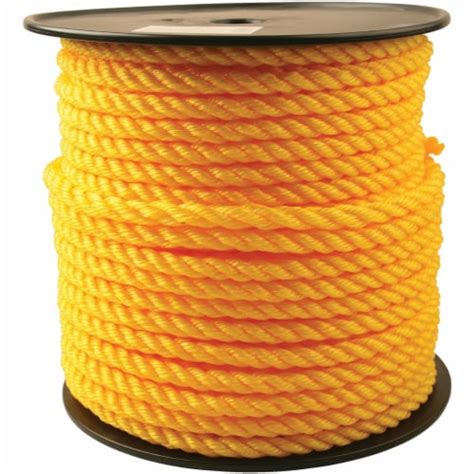 Do It Best 12 In X 200 Ft Yellow Twisted Polypropylene Rope 700227