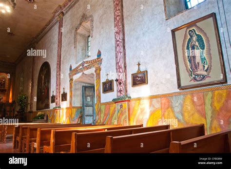 Santa Barbara Mission Interior Stock Photo Alamy