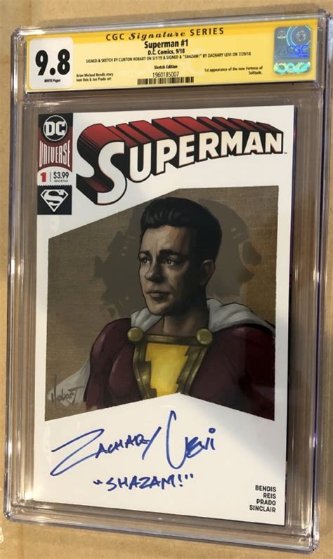 Superman 2018 1 Blank Cover Painted By Clinton Hobart Cgc Ss 98