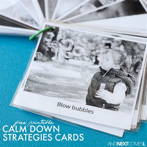Free Printable Visual Calm Down Cards For Kids And Next Comes L