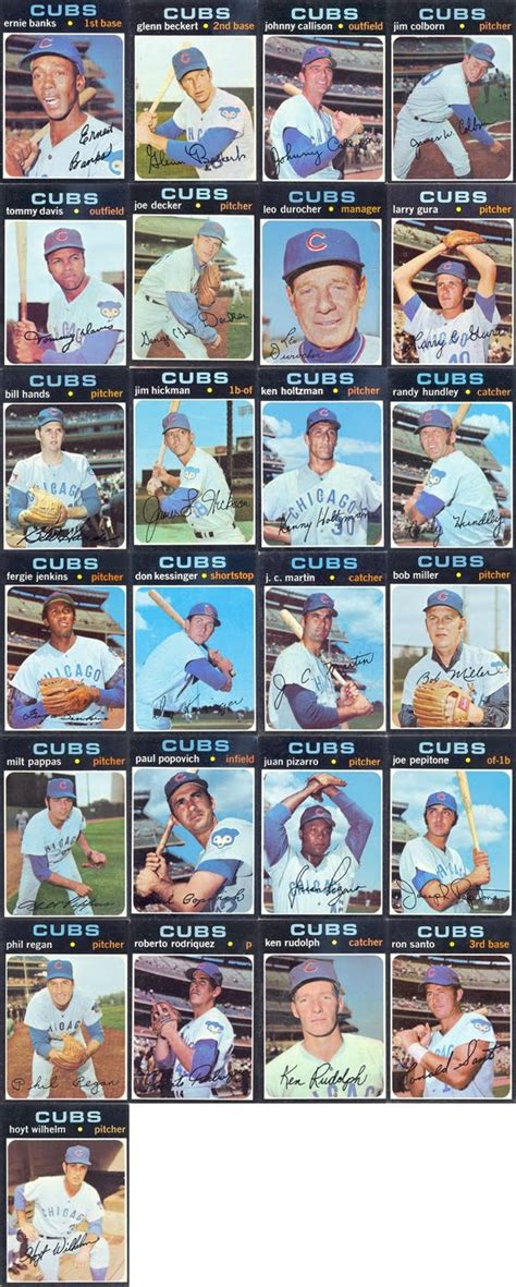 Wrigley Wax Where Were They Taken Topps 1971 Cubs