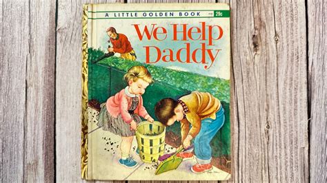 we help daddy a little golden book first edition etsy