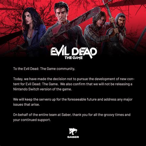 Video Game News No Further Content Planned For Evil Dead The Game