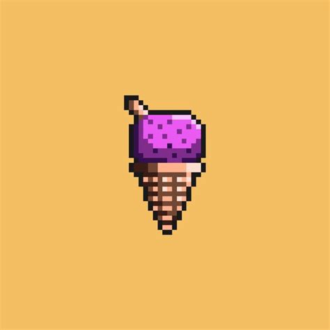 Premium Vector Pixel Art Ice Cream