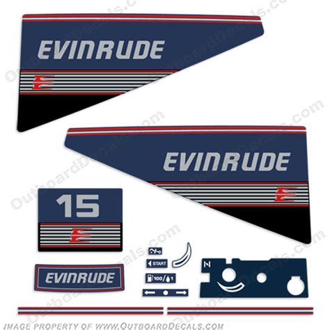 Evinrude 1989 1991 15hp Decal Kit