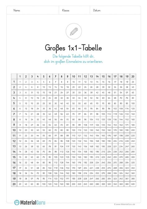 Ausgefüllte 1x1 tabelle bis übersicht: Großes 1X1 Tabelle Pdf / Einmaleins Tabelle Ausdrucken ...