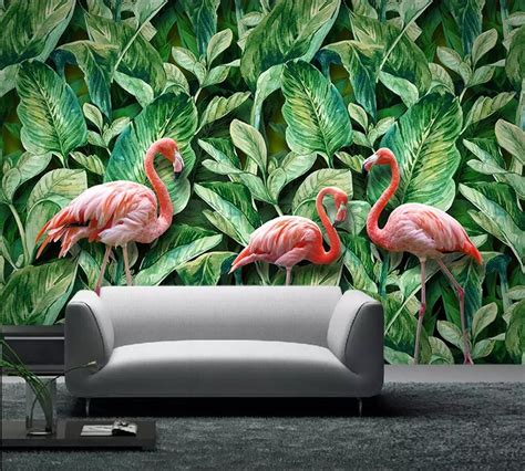 Beibehang Custom Wallpaper 3d Mural Hand Painted Tropical Rainforest