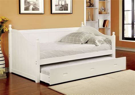 Walcott White Twin Trundle Daybed From Furniture Of America Cm1928wh