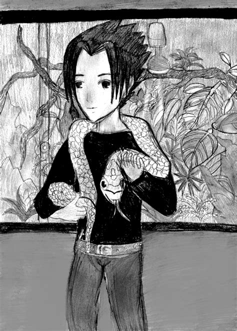 Sasuke Uchiha With His Snake By Bluecitrin On Deviantart