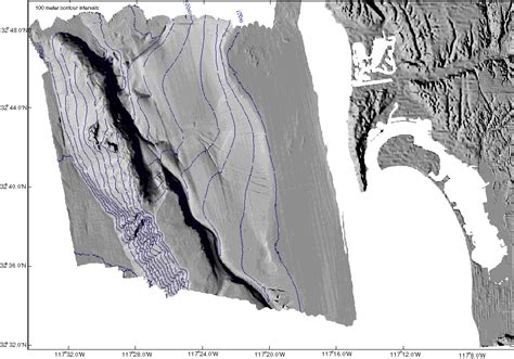 Usgs Pacific Seafloor Mapping San Diego Shaded Relief