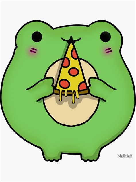 Pizza Frog Sticker For Sale By Maliniak Redbubble