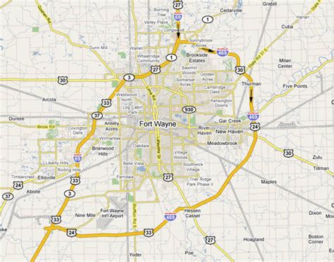 Map Of Fort Wayne Indiana Maps For You
