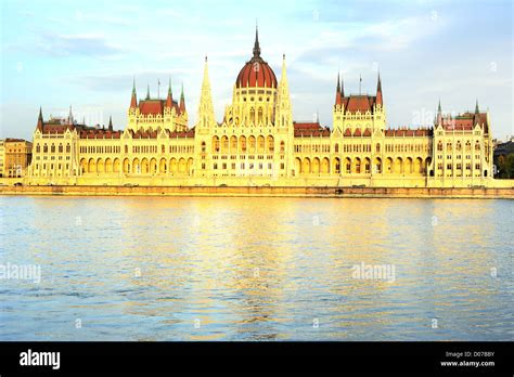 Hungarian Parliament Building At Sunset Stock Photo Alamy