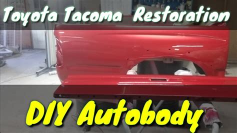 Toyota Tacoma Restoration Ep4 Painting Bed Por Rust Diy Autobody Youtube