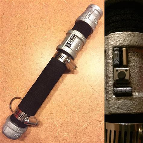 A washer big enough to fit over the threaded end of the button. How to Build a Sparring Lightsaber with Parts from Home ...