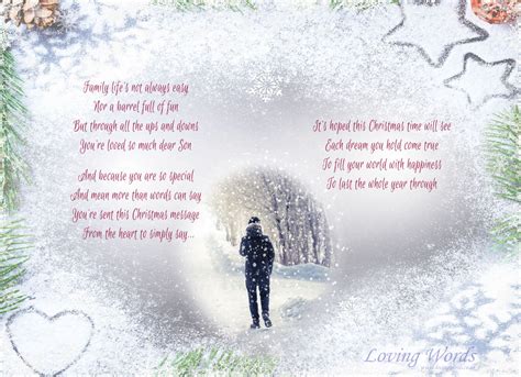 Merry Christmas Son Greeting Cards By Loving Words