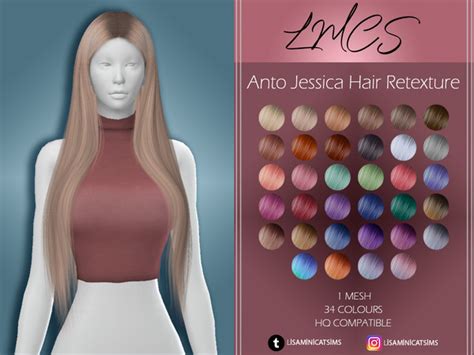 Lmcs Anto Jessica Hair Retexture By Lisaminicatsims At Tsr Sims 4 Updates