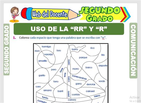 コンプリート！ Uso De La R Y Rr Para Niños De Primer Grado 251638