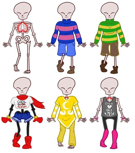 Skelefrisk Outfits By Thejonwalter Clothing Sketches Undertale Outfits