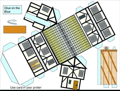 Paper Models Template Model House Tudor Paper House Template Paper