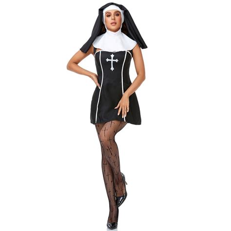 halloween costume women s bad habit nun costumes sexy sinfully hot nuns fancy