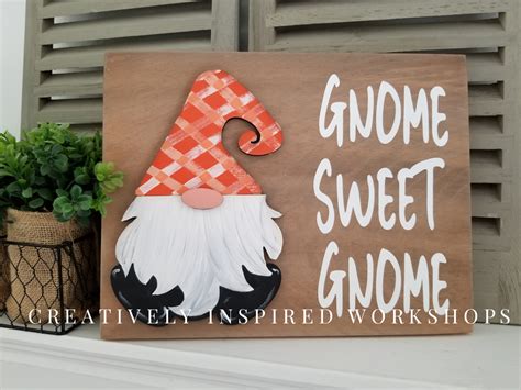 Interchangeable Gnome Kit | Painted wood signs, Gnomes, Gnome paint