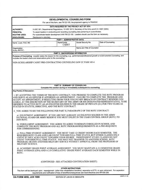 Counseling Form Template