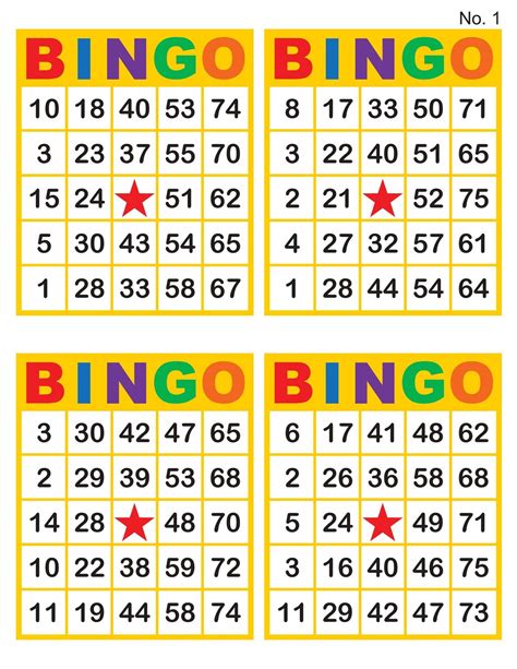 Bingo Cards 1000 Cards 4 Per Page Instant Pdf Download Etsy In 2022