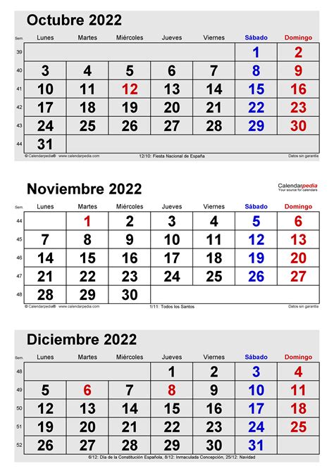 calendario noviembre 2022 en word excel y pdf calendarpedia