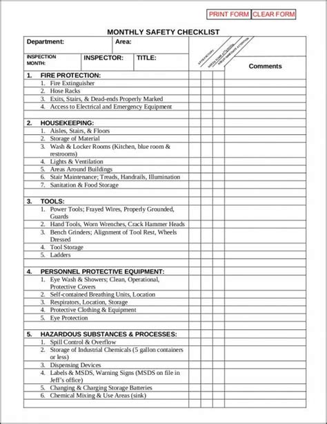 Fire Extinguisher Daily Check List Pdf Fire Extinguisher Inspection Checklist Template Better