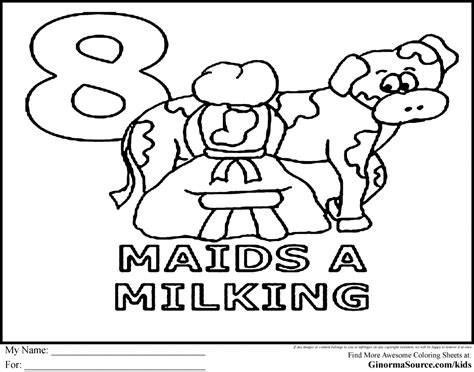 12 days of christmas coloring - Clip Art Library