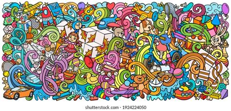 Cartoon Cute Doodles Hand Drawn Kids Stock Vector Royalty Free