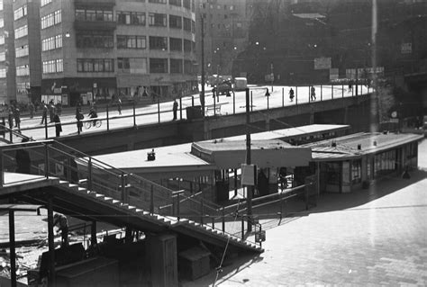 Station Slussen Ombyggnad Till Tunnelbana Nedgång Från Södermalmstorg Stockholmskällan