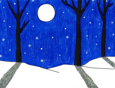 How To Draw A Winter Landscape Art Projects For Kids Bloglovin