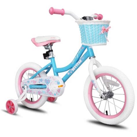 Joystar Angel 16 Inch Ages 4 To 7 Kids Bike With Training Wheels Blue