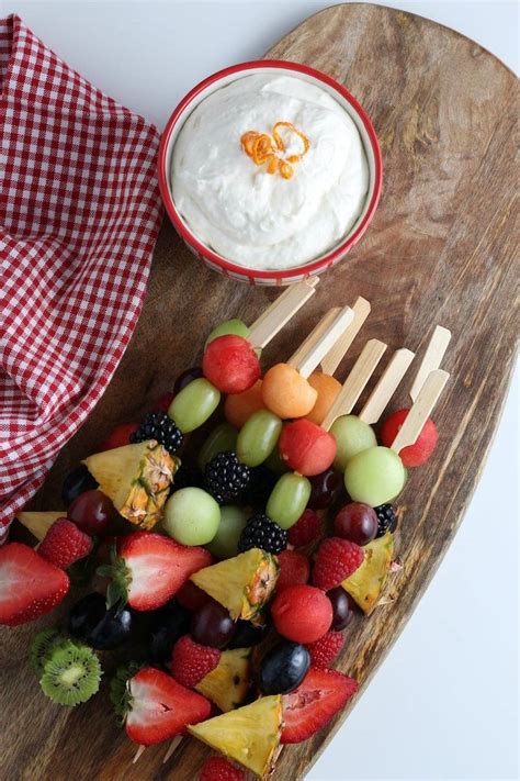 Fruit Kabobs And Fruit Dip Recipe So Good For Summer Recipe