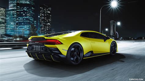 Lamborghini Huracán Evo Fluo Capsule 2021my Yellow Rear Three Quarter