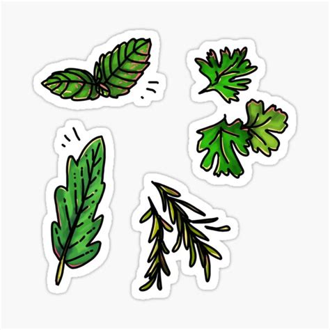 Edible Leaves Sticker By Almaasi Redbubble