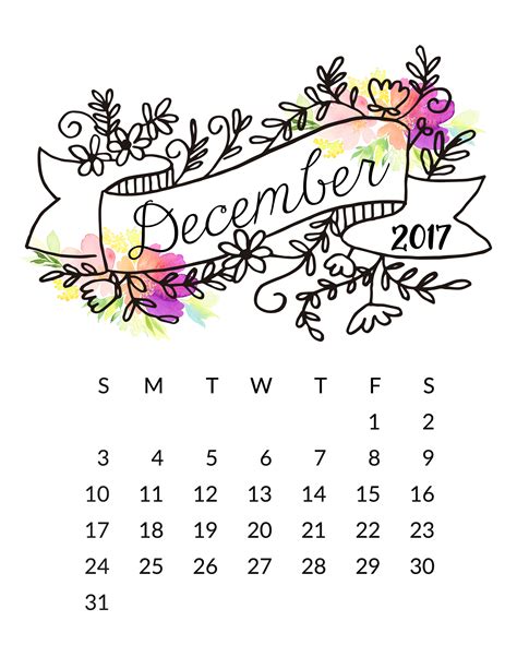 December 2017 Calendar Wallpapers Wallpaper Cave