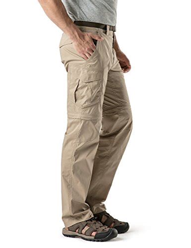 Cqr Mens Convertible Cargo Pants Water Repellent Hiking Pants Zip Off Lightweight Stretch Upf