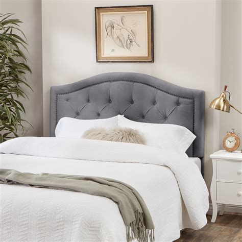 Excellent Grey Velvet Headboard 2018 Diy Headboard Upholstered