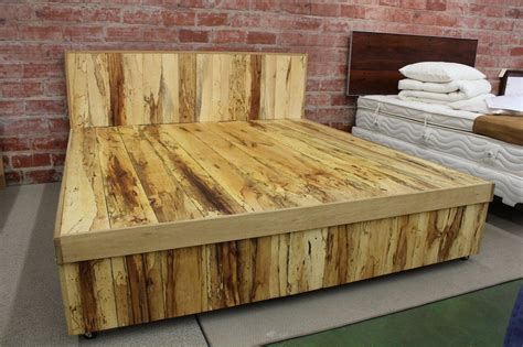 Rustic Wooden Bed Frame King Size Wood Bed Frame Reclaimed Wood Bed Frame Wooden Bed Frames